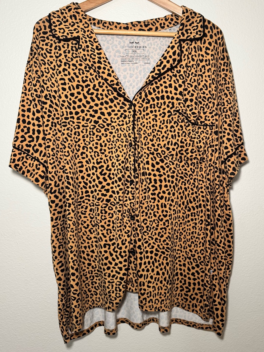 Little Sleepies Classic Leopard Bamboo Pajama Set XXL Lunaluxe - Picture 2 of 11